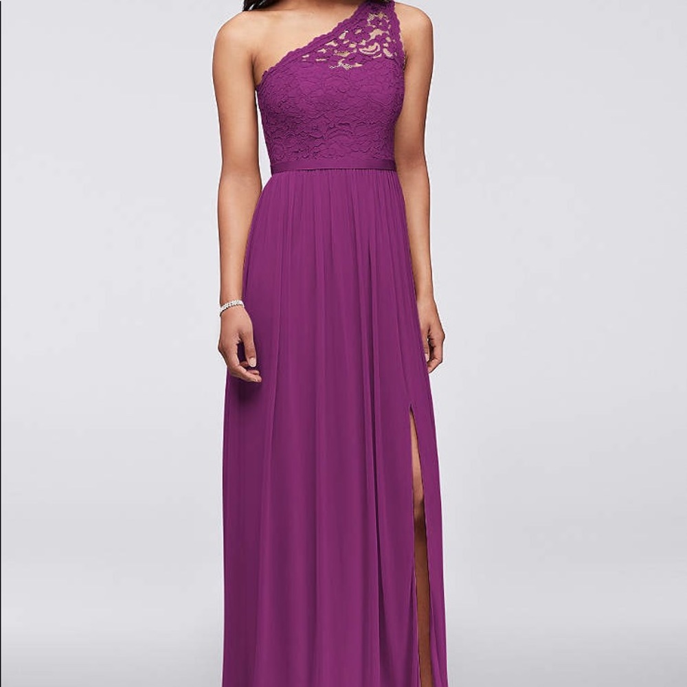 David’s Bridal Bridesmaid Dress Raspberry